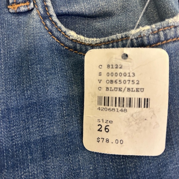 💙”Free People” NWT Blue Skinny Distressed Jeans 👖 - Picture 7 of 14